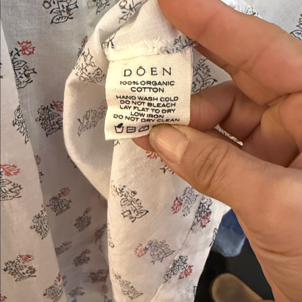 Doen Red Dahlia Block Print Jo Dress - Picture 5 of 8